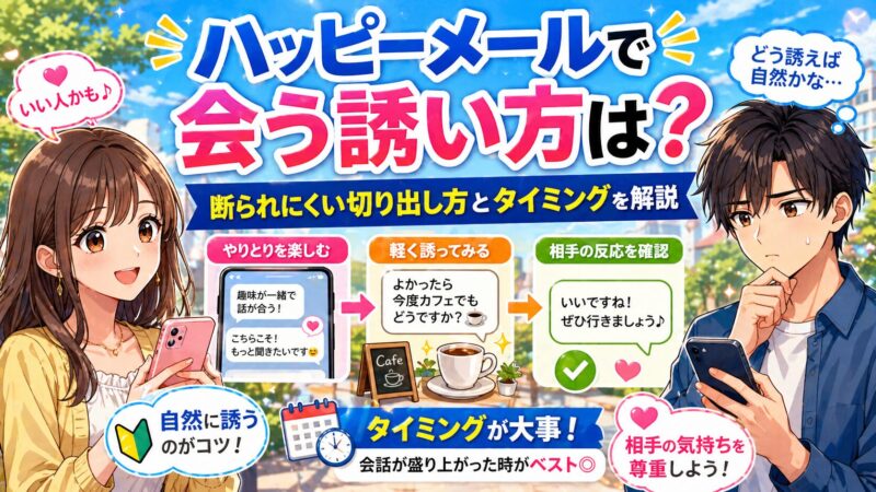 ハッピーメールの会う誘い方