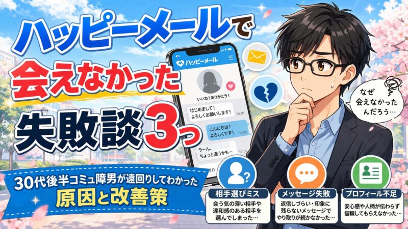 ハッピーメールの失敗談